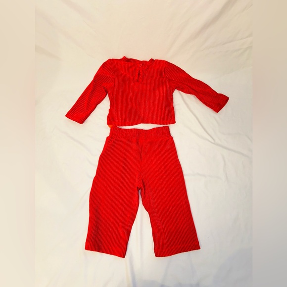 Wonder Nation Baby Girl Holiday Velour Pant Set B6 - Picture 7 of 7